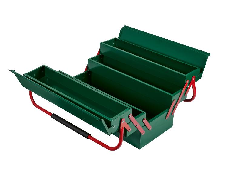 PARKSIDE® Fém szerszámosláda, 19", 5 rekeszes, 48 × 22 × 22 cm