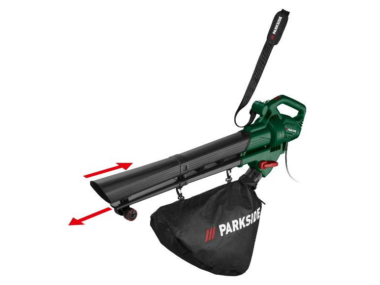 PARKSIDE® PELSB 2600 A1 Elektromos lombszívó és lombfúvó, 2600 W, 34 l, 3 az 1-ben