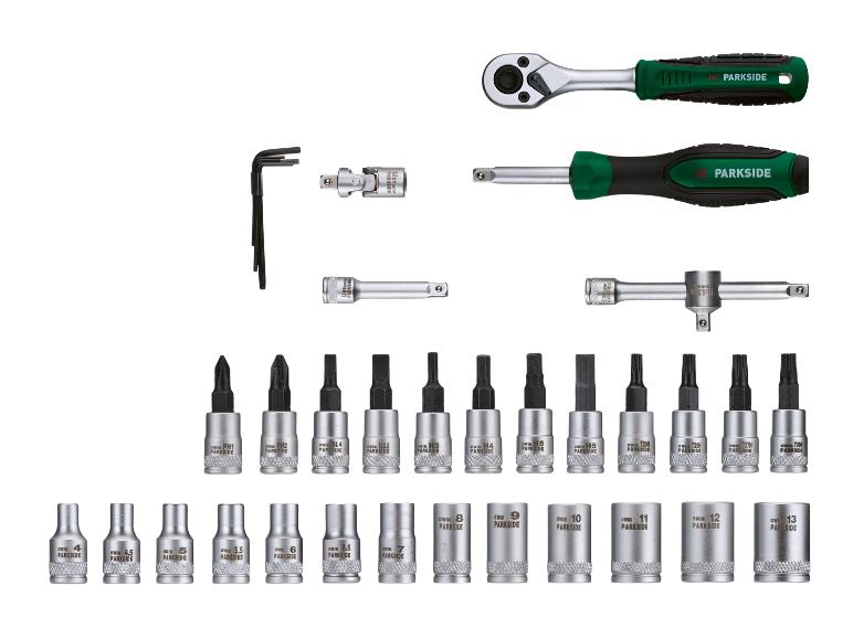 PARKSIDE® PSSS 36 A1 Dugókulcs készlet, 36 részes 1/4"