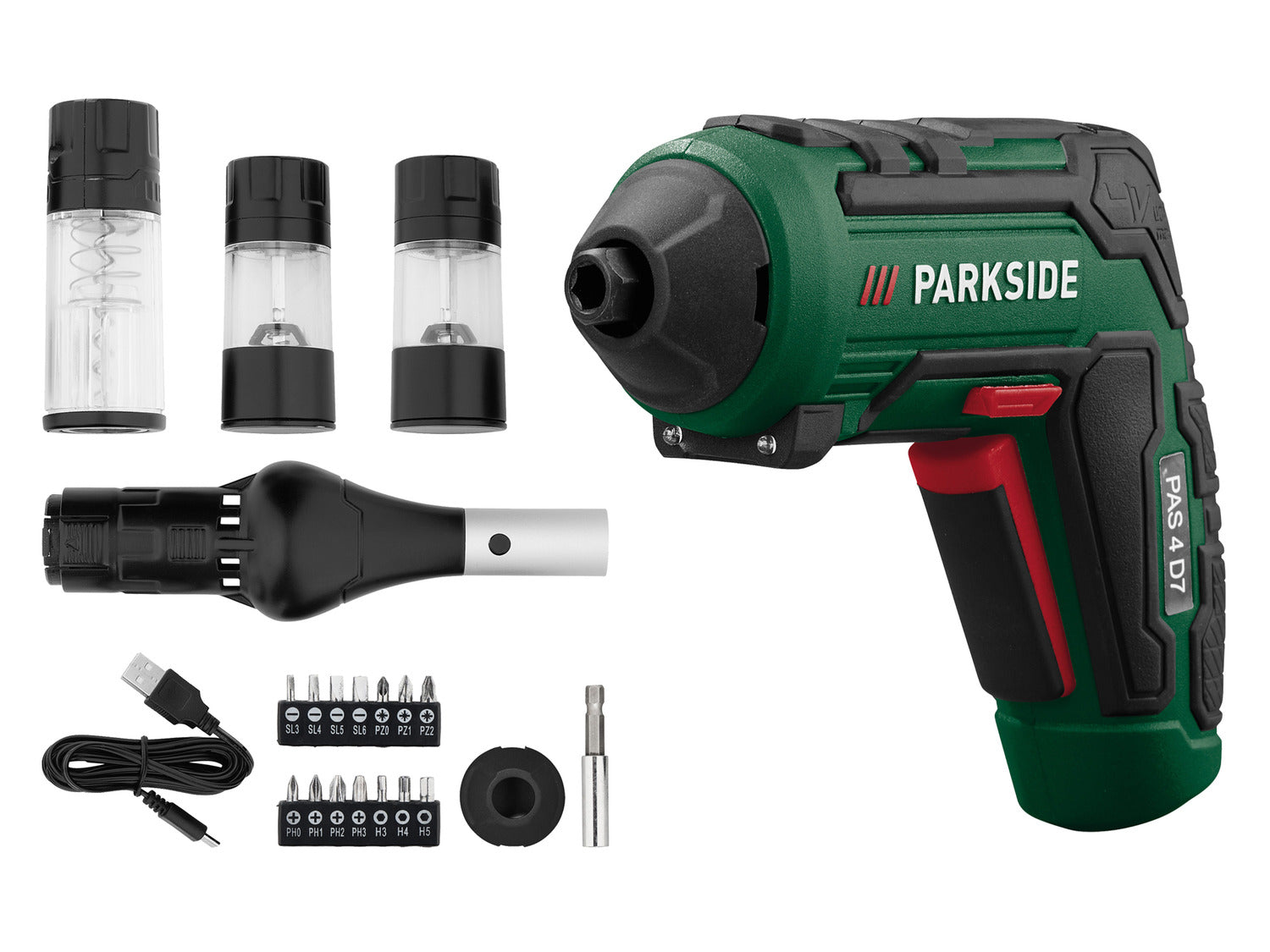 PARKSIDE® PAS 4 D7 – 15 részes akkumulátoros csavarhúzó BBQ-kiegészítőkkel, díszdobozban - FAN Edition
