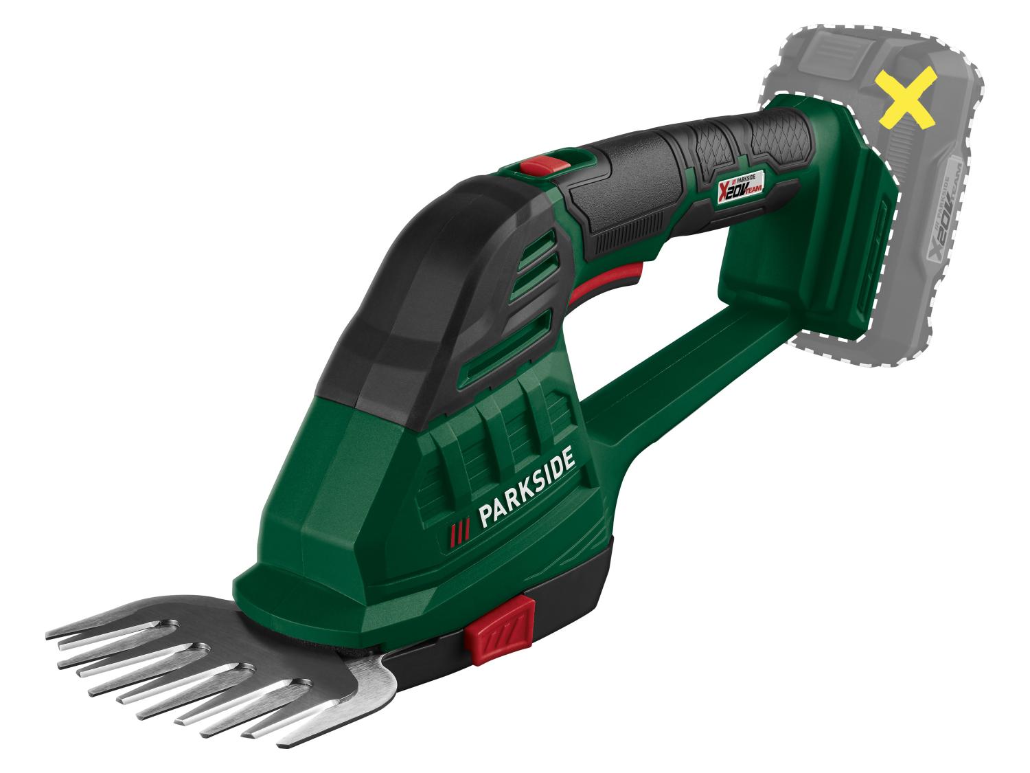PARKSIDE® PAGS 20-Li A1 20 V 2 az 1-ben akkus fű- és bokornyíró (Akkumulátor és töltő nélkül)