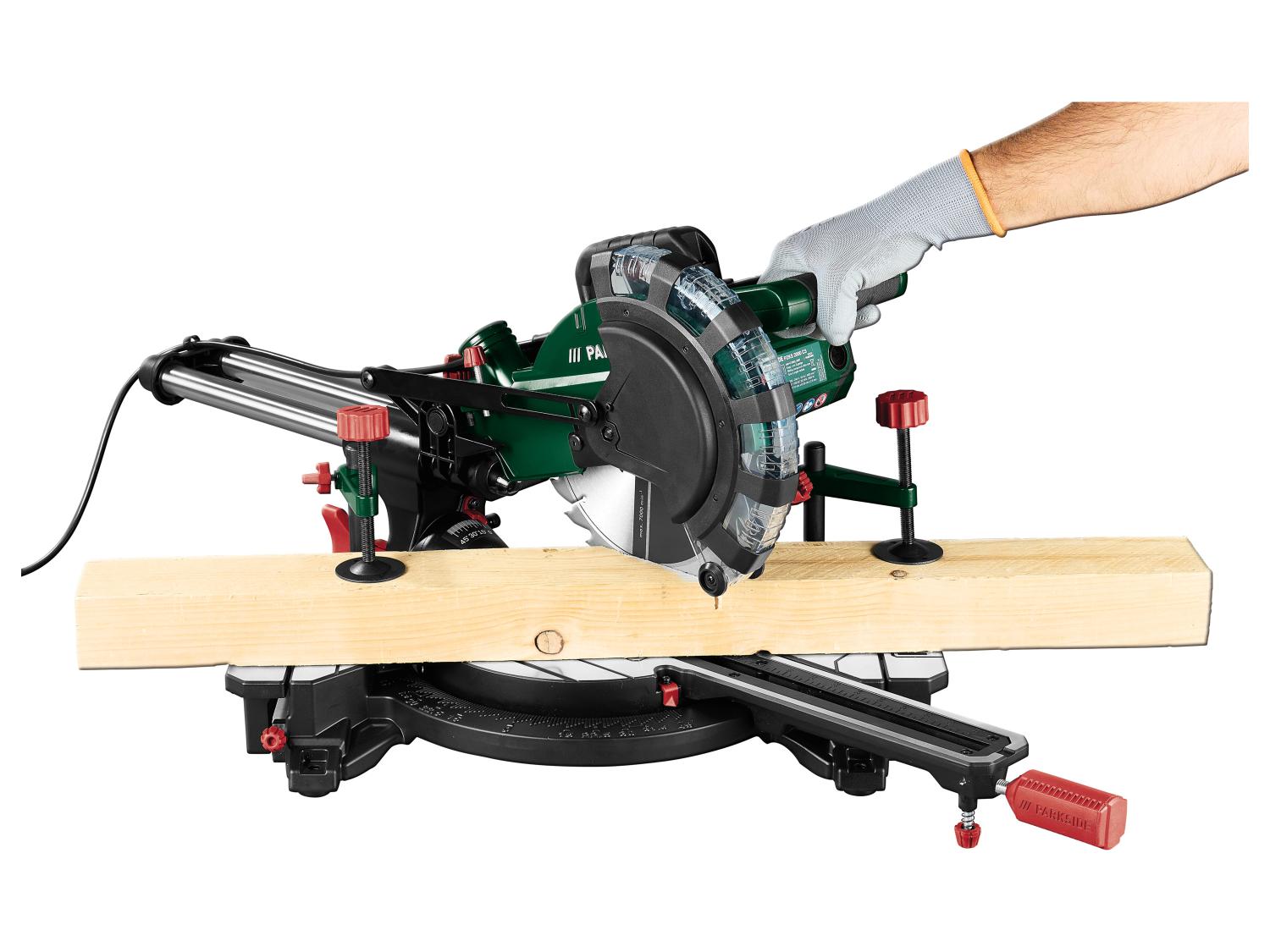 PARKSIDE® PZKS 2000 C3 kihajló/állítható fejű asztali gérvágó – precíz vágás fához és műanyaghoz