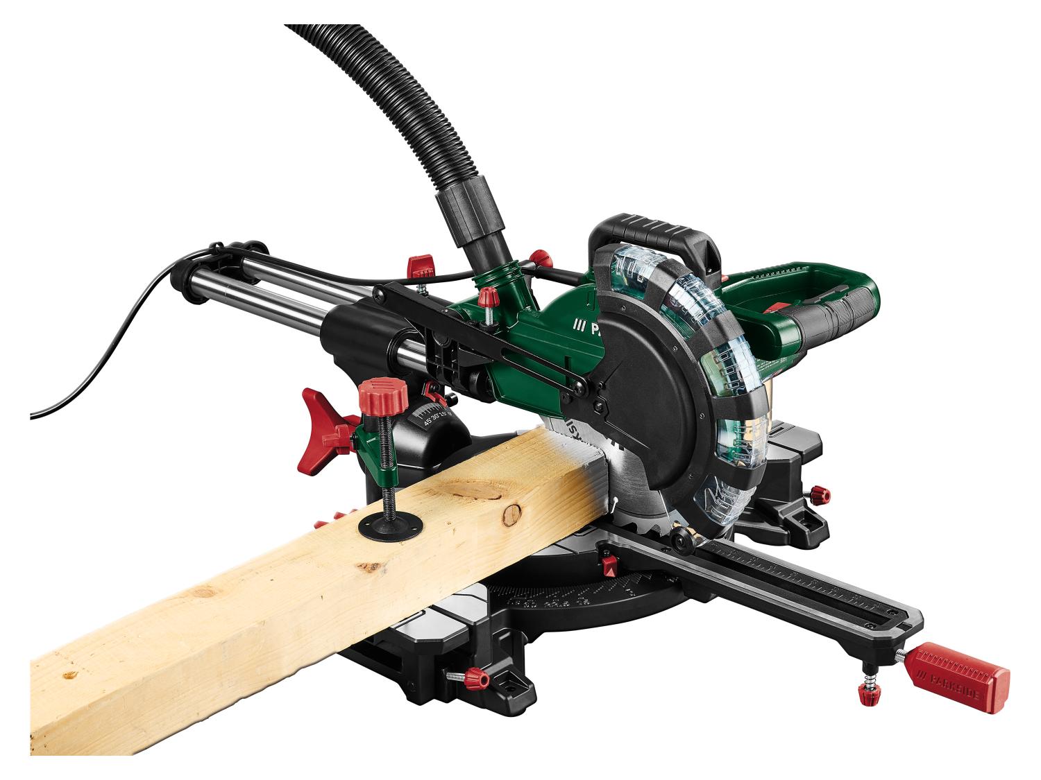 PARKSIDE® PZKS 2000 C3 kihajló/állítható fejű asztali gérvágó – precíz vágás fához és műanyaghoz