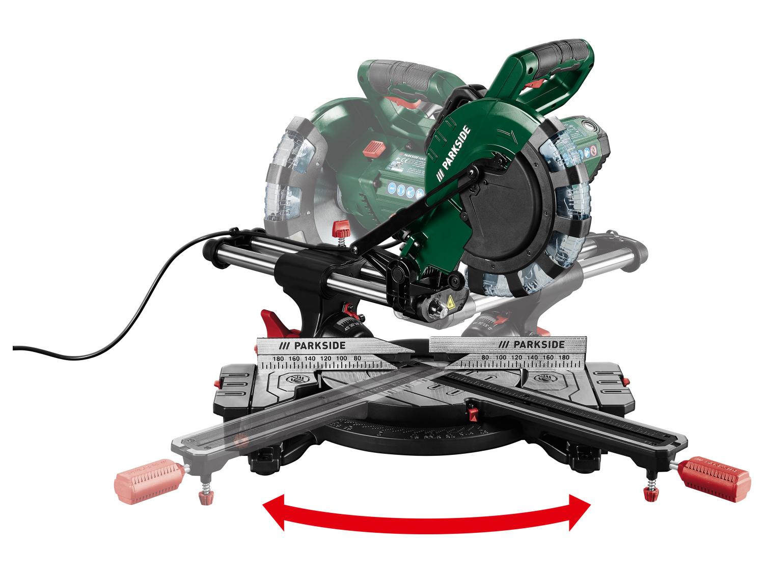 PARKSIDE® PZKS 2000 C3 kihajló/állítható fejű asztali gérvágó – precíz vágás fához és műanyaghoz