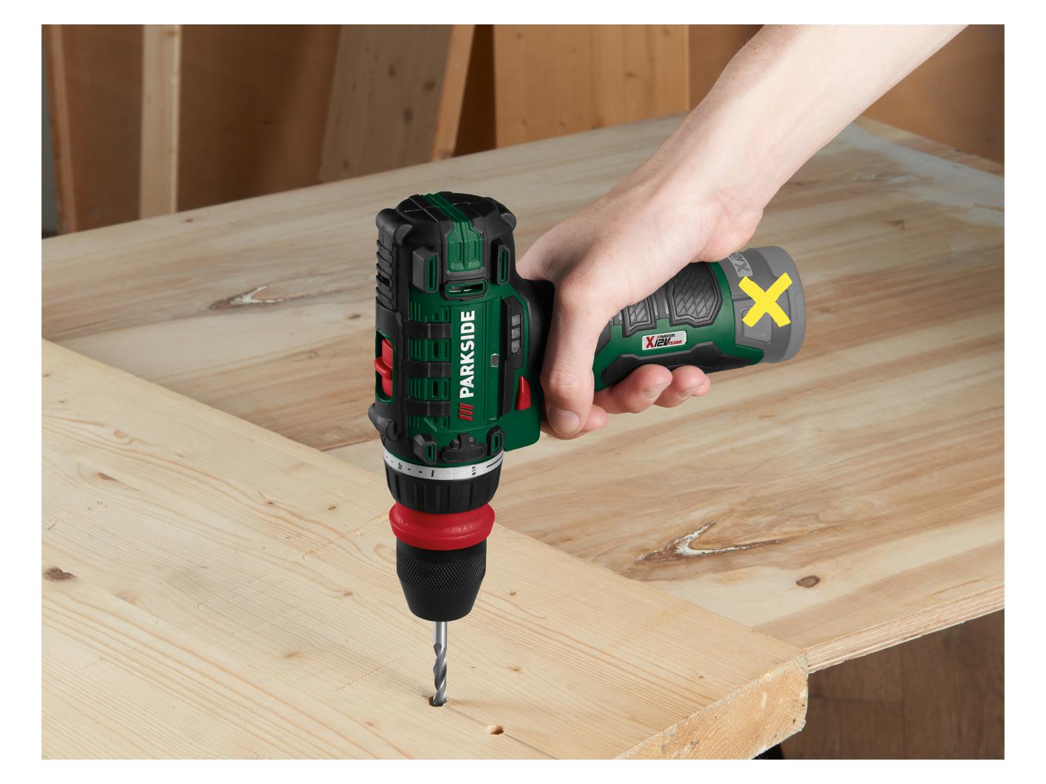 PARKSIDE® PBSA 12 E4 Akkus fúró-csavarozó 12 V - (Akkumulátor és töltő nélkül)