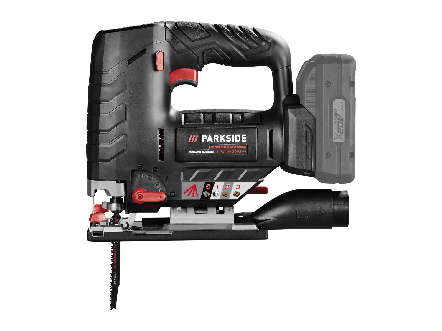 PARKSIDE PERFORMANCE® PPSTDA 20-Li A1 akkus szúrófűrész, szénkefe nélküli motorral 20 V (Akkumulátor és töltő nélkül)
