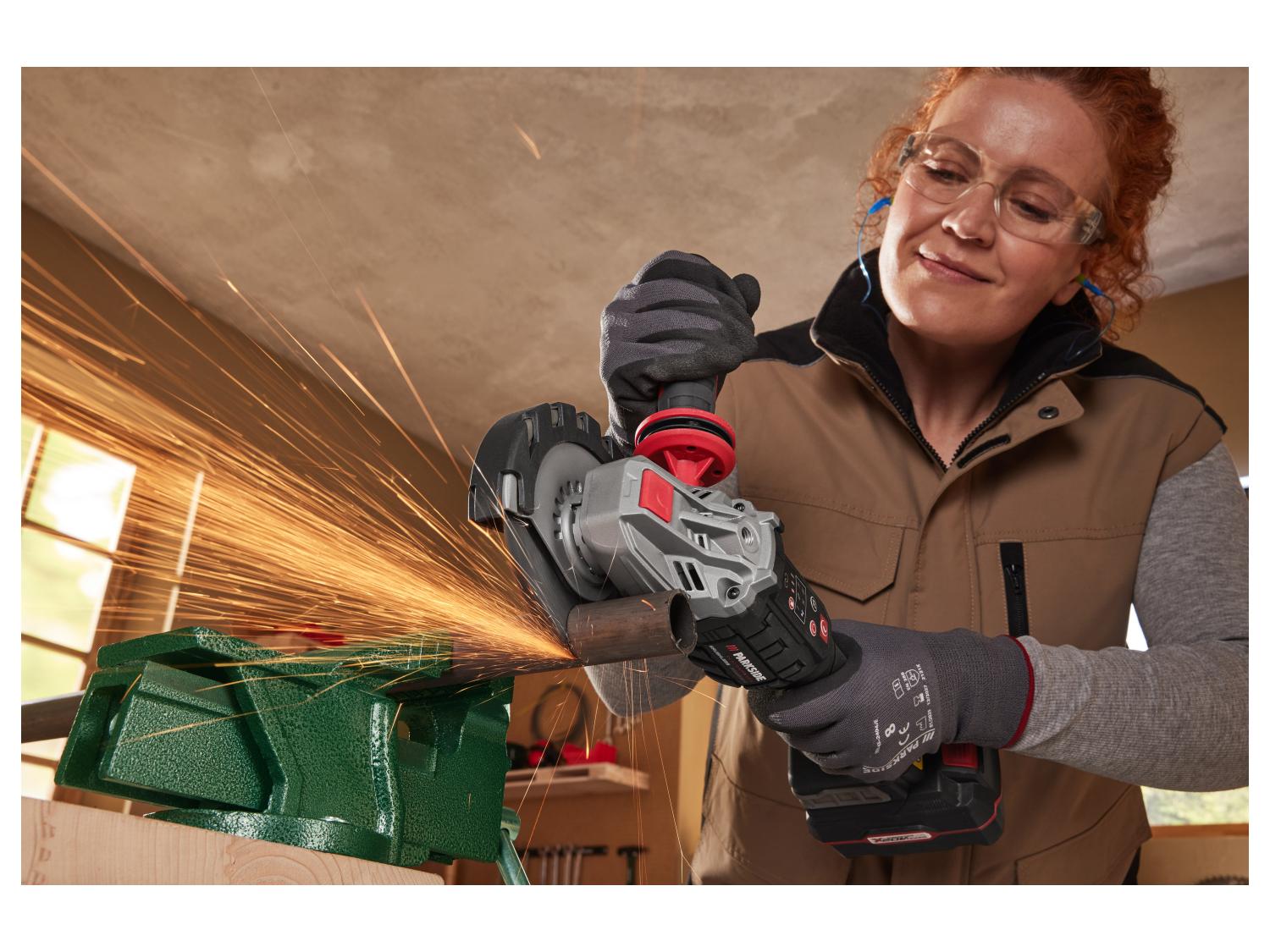 PARKSIDE PERFORMANCE® PWSAP 20-Li F6 akkus sarokcsiszoló – 20 V, Starter Kit