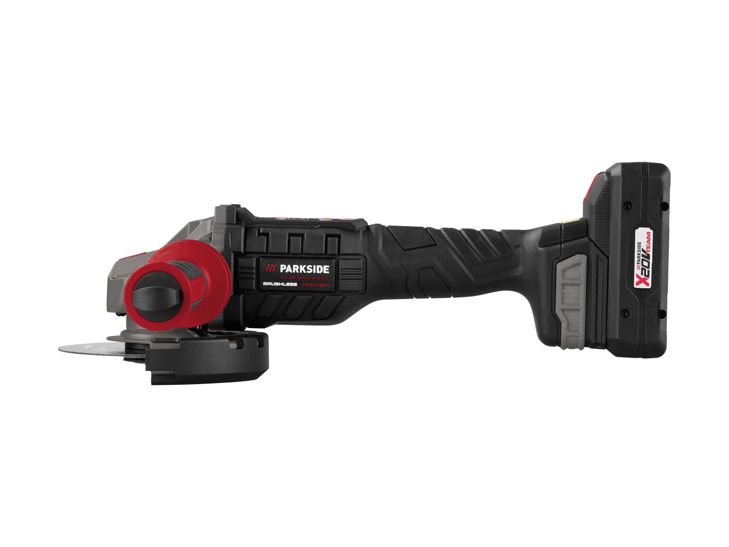 PARKSIDE PERFORMANCE® PWSAP 20-Li F6 akkus sarokcsiszoló – 20 V, Starter Kit