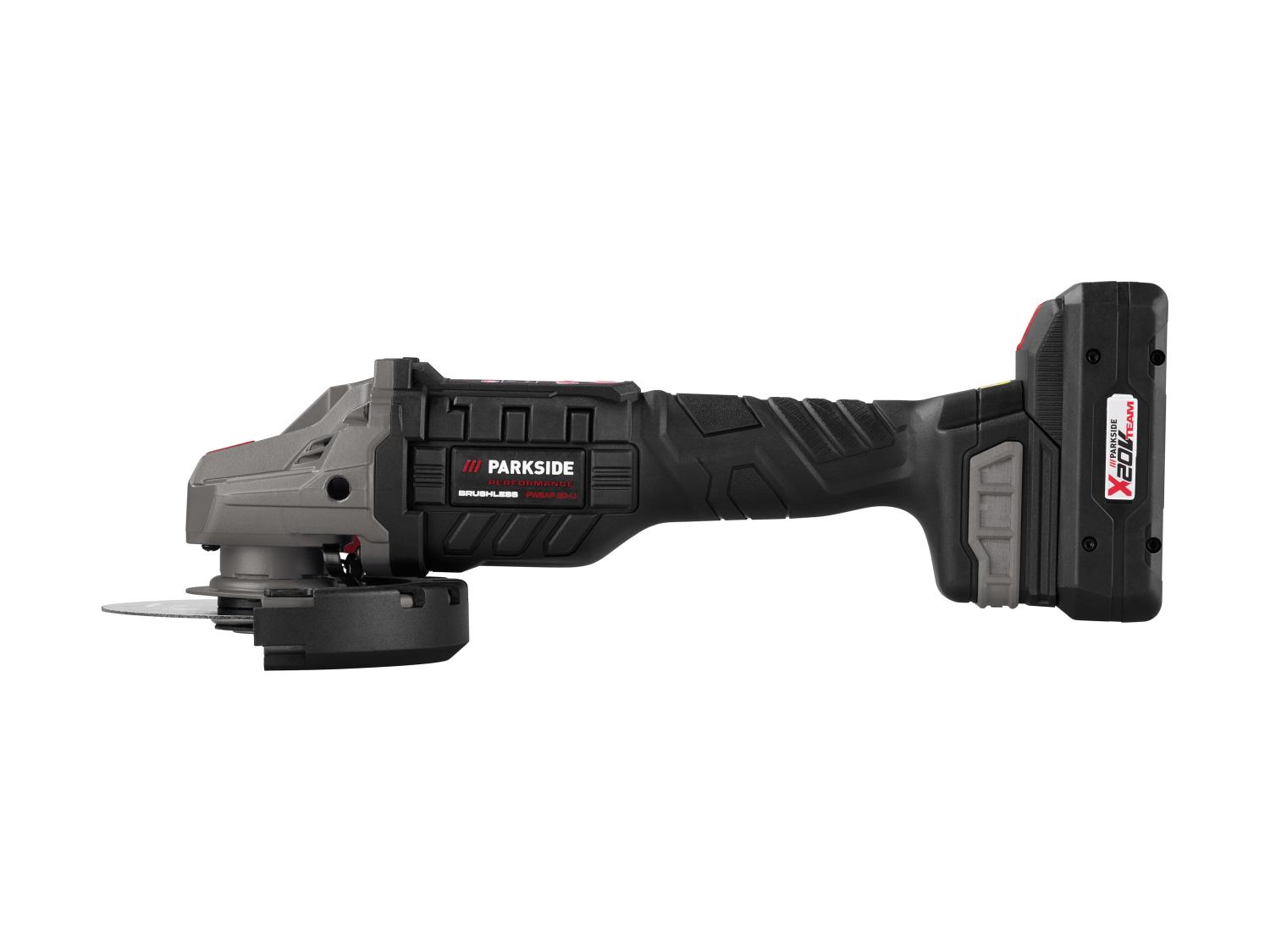 PARKSIDE PERFORMANCE® PWSAP 20-Li F6 akkus sarokcsiszoló – 20 V, Starter Kit