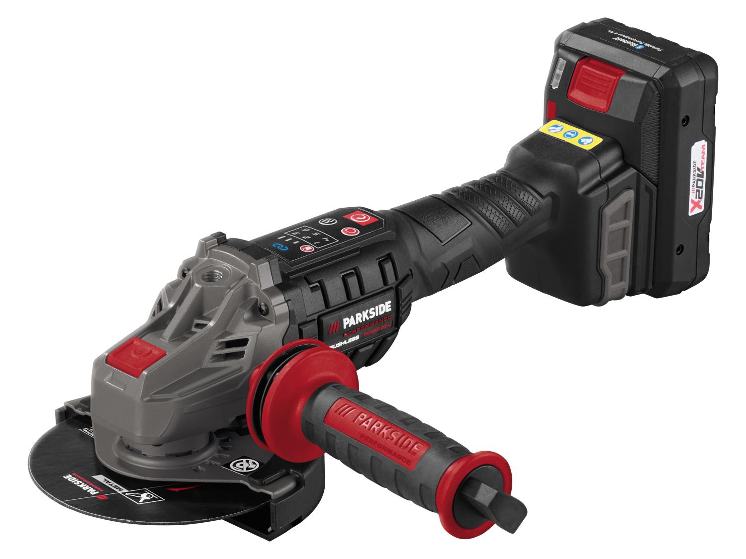 PARKSIDE PERFORMANCE® PWSAP 20-Li F6 akkus sarokcsiszoló – 20 V, Starter Kit