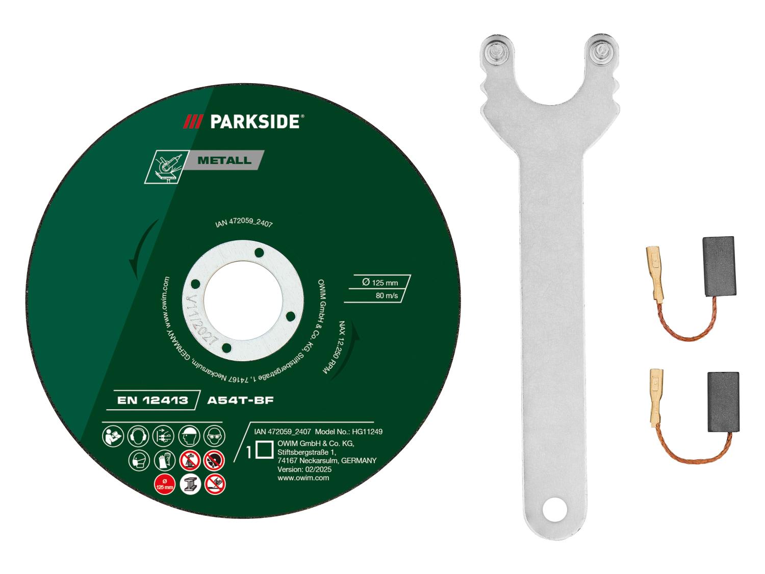 PARKSIDE® PWS 125 I9 sarokcsiszoló, 1200 W, 6 sebességfokozat, 125 mm-es tárcsa