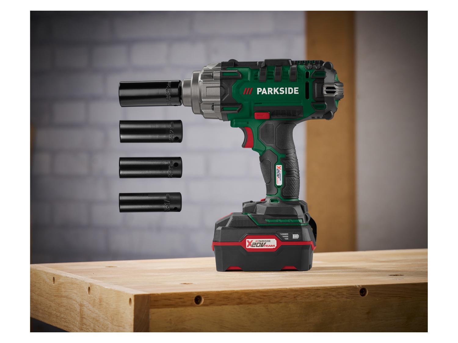 PARKSIDE® PASSK 20-Li C4 Akkumulátoros ütvecsavarozó szett (20 V, 4 Ah akkumulátor + 4,5 A gyorstöltő)