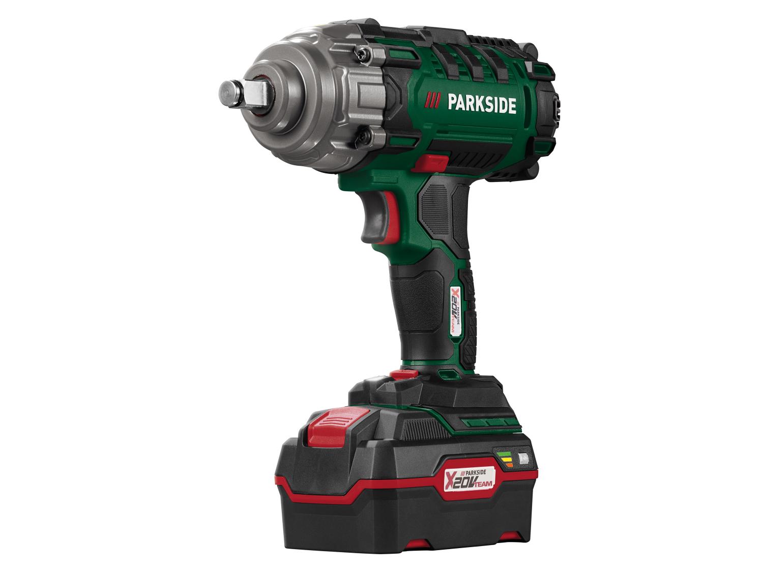 PARKSIDE® PASSK 20-Li C4 Akkumulátoros ütvecsavarozó szett (20 V, 4 Ah akkumulátor + 4,5 A gyorstöltő)