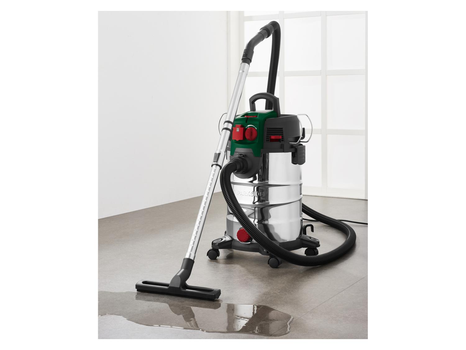 PARKSIDE® PWD 30 C1 – Nedves-száraz porszívó 1500 W, 30 literes rozsdamentes acéltartállyal