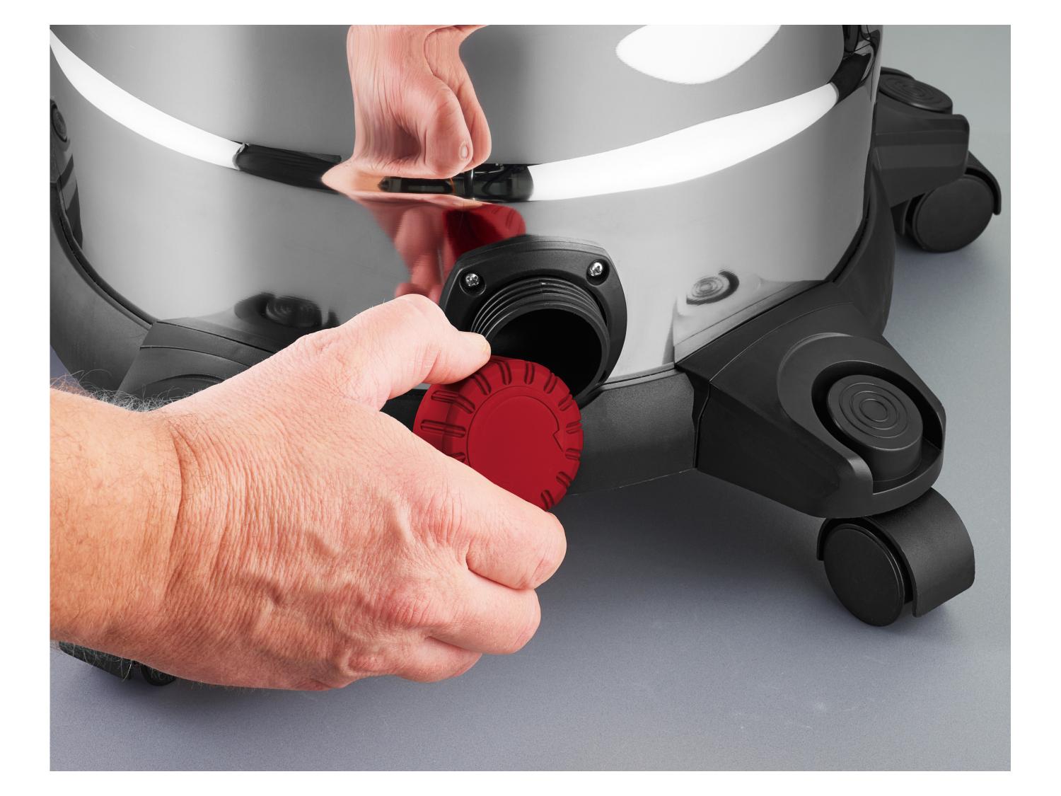 PARKSIDE® PWD 30 C1 – Nedves-száraz porszívó 1500 W, 30 literes rozsdamentes acéltartállyal