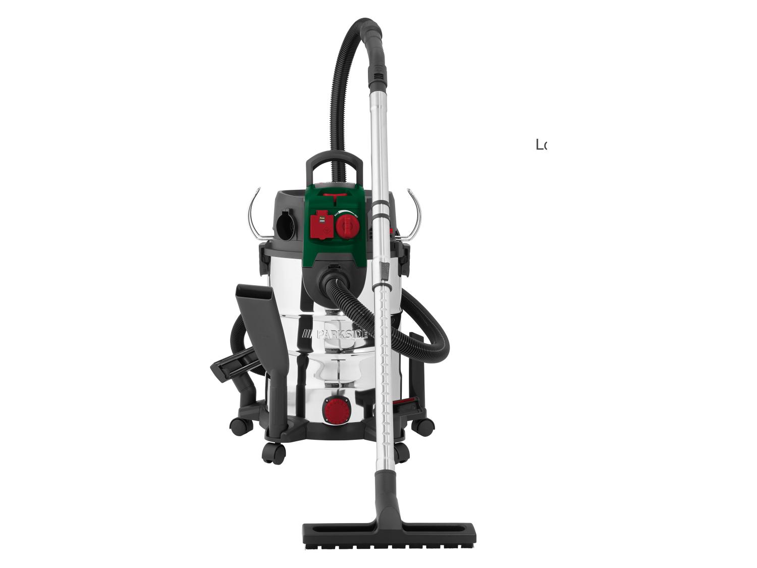 PARKSIDE® PWD 30 C1 – Nedves-száraz porszívó 1500 W, 30 literes rozsdamentes acéltartállyal