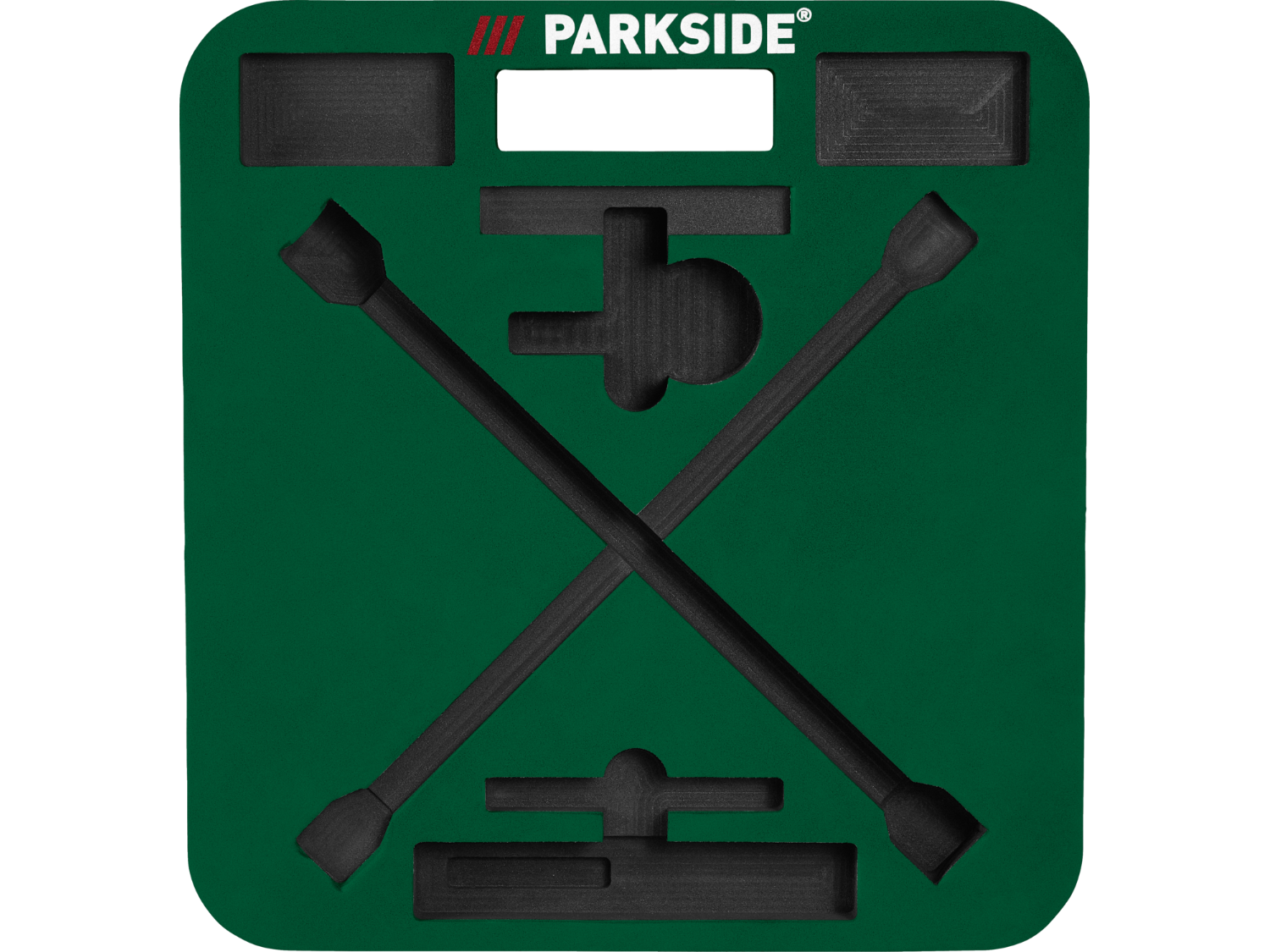 PARKSIDE® 6 részes autószerszám készlet – keresztemelő kulccsal, térdpárnával és LED-lámpával