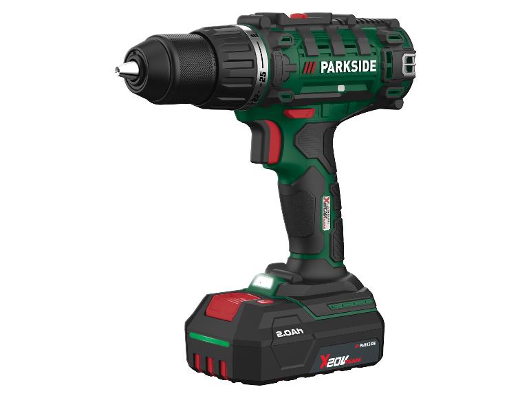 PARKSIDE® PABS 20-Li I9 Akkus fúró-csavarozó készlet, 20 V, 2×2 Ah, töltővel és tartozékokkal