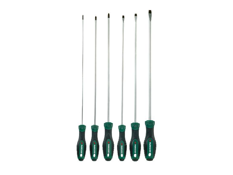 PARKSIDE® hosszú szárú csavarhúzó készlet – 6 részes, 325 mm, mágneses hegyekkel