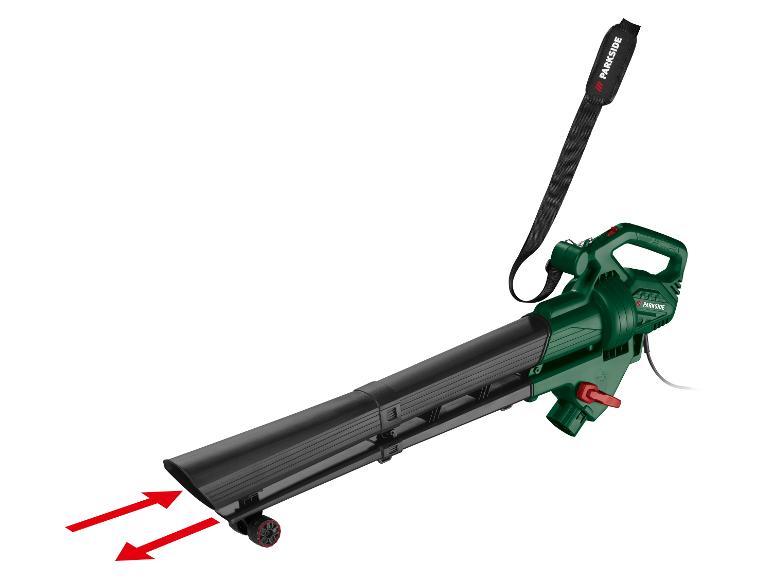 PARKSIDE® PELSB 2600 A1 Elektromos lombszívó és lombfúvó, 2600 W, 34 l, 3 az 1-ben