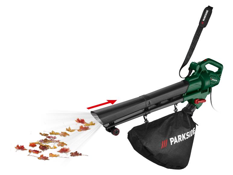 PARKSIDE® PELSB 2600 A1 Elektromos lombszívó és lombfúvó, 2600 W, 34 l, 3 az 1-ben