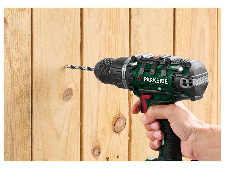 PARKSIDE® PABS 20-Li I9 Akkus fúró-csavarozó készlet, 20 V, 2×2 Ah, töltővel és tartozékokkal