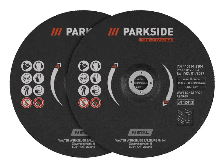 PARKSIDE PERFORMANCE® PSSP 1 230 A1 Durvasimító korong szett 230 mm