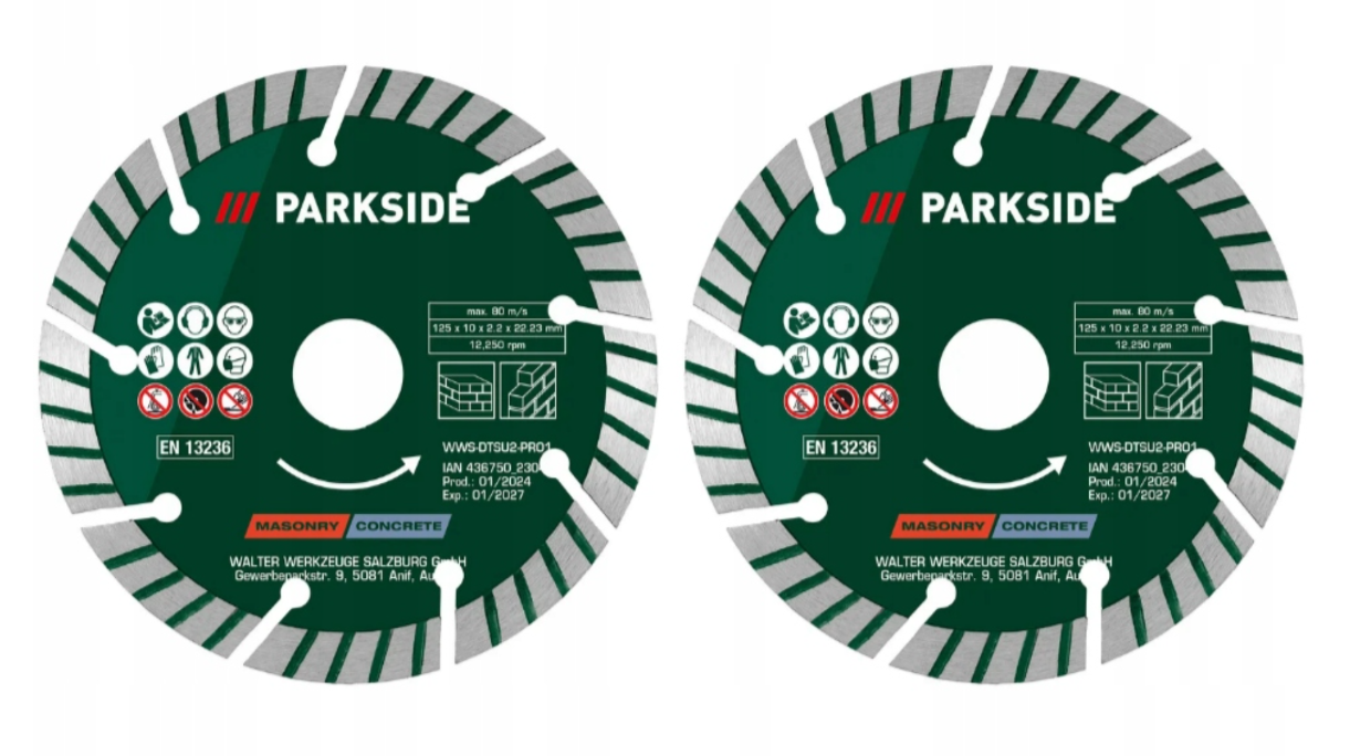 PARKSIDE® Univerzális gyémánt vágótárcsák – 2 db
