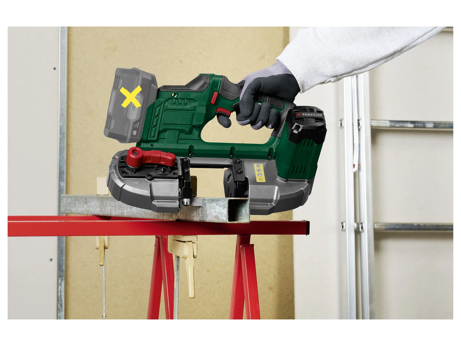 PARKSIDE® PMBA 20-Li B2 Akkus szalagfűrész – (Akkumulátor és töltő nélkül)