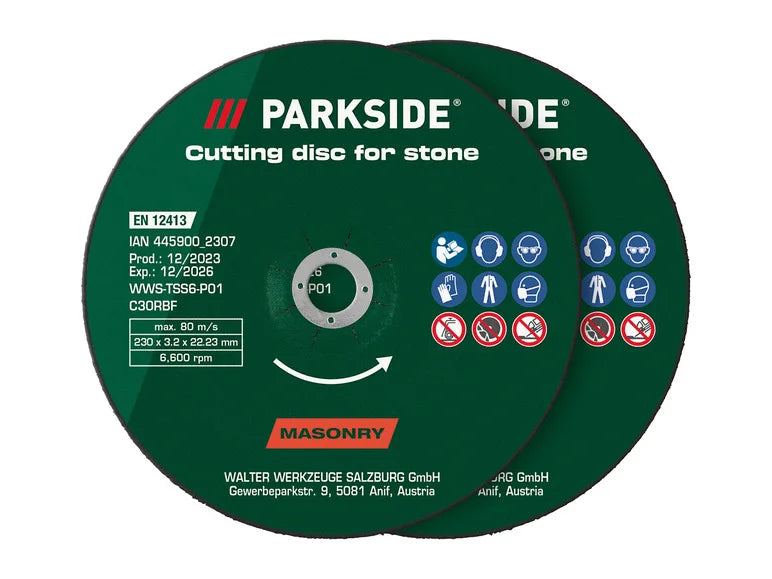 PARKSIDE® vágó-/nagyolókorong készlet / gyémánt vágótárcsa – Ø 230 mm