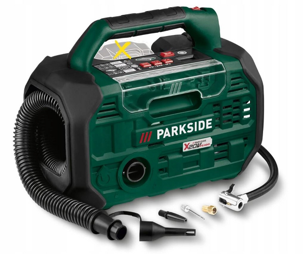 PARKSIDE® PKA 20-Li C3 20V Akkumulátoros kompresszor és pumpa 2 az 1-ben (Akkumulátor és töltő nélkül)
