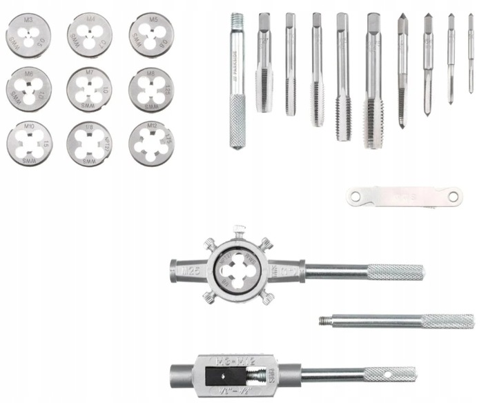 PARKSIDE® Metrikus és inch menetvágó szett
