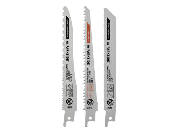 PARKSIDE® Szabófűrészlap készlet - Univerzális változat 3 darabos
