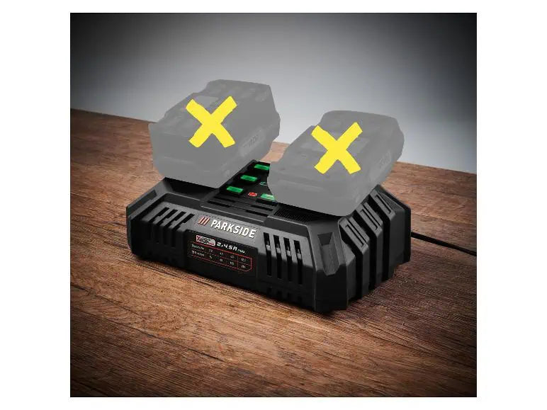 PARKSIDE® PDSLG 20 B1 Dupla akkumulátor gyorstöltő 20 V 2 x 4,5 A