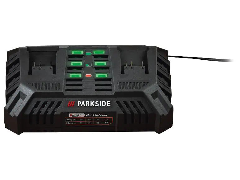 PARKSIDE® PDSLG 20 B1 Dupla akkumulátor gyorstöltő 20 V 2 x 4,5 A