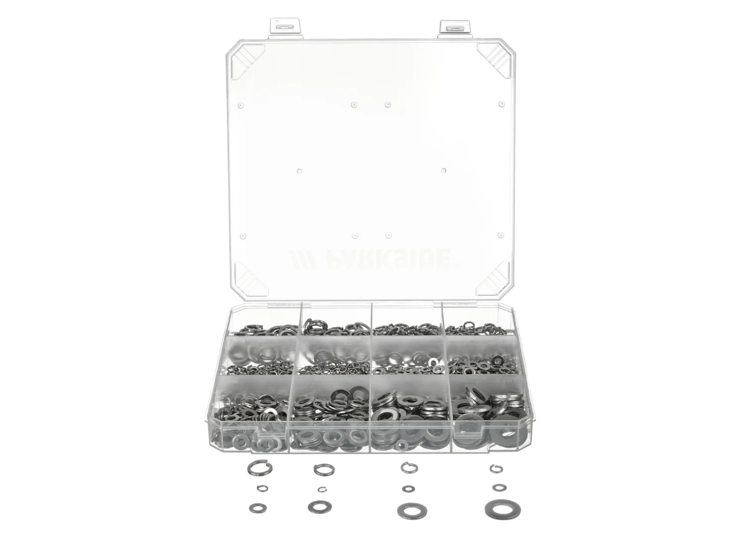 PARKSIDE® Rozsdamentes acél alátétkészlet, M4–M12, 1400 részes