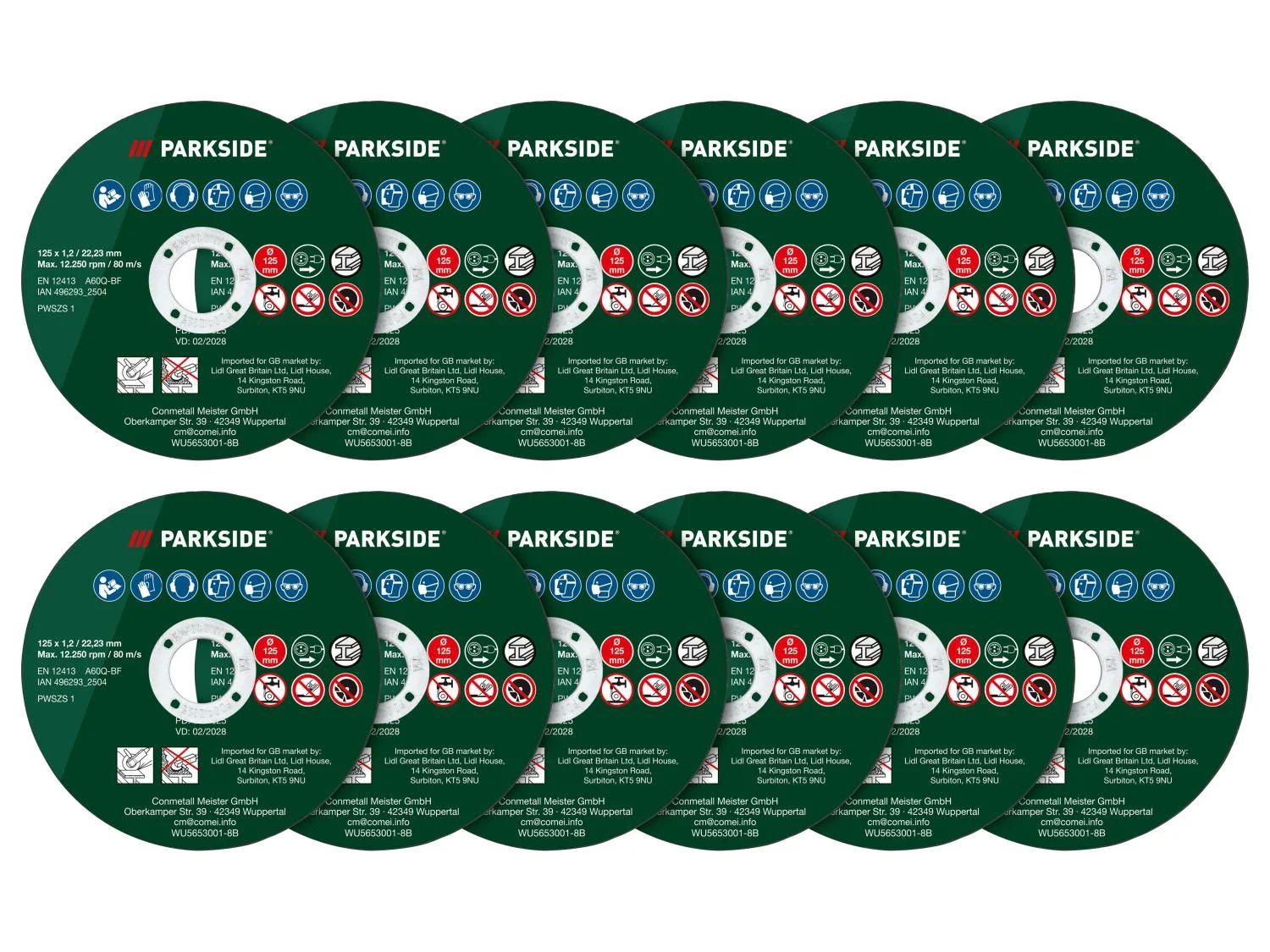 PARKSIDE® PWSZS 1 - Fém vágókorong szett (12 db, Ø125 mm)