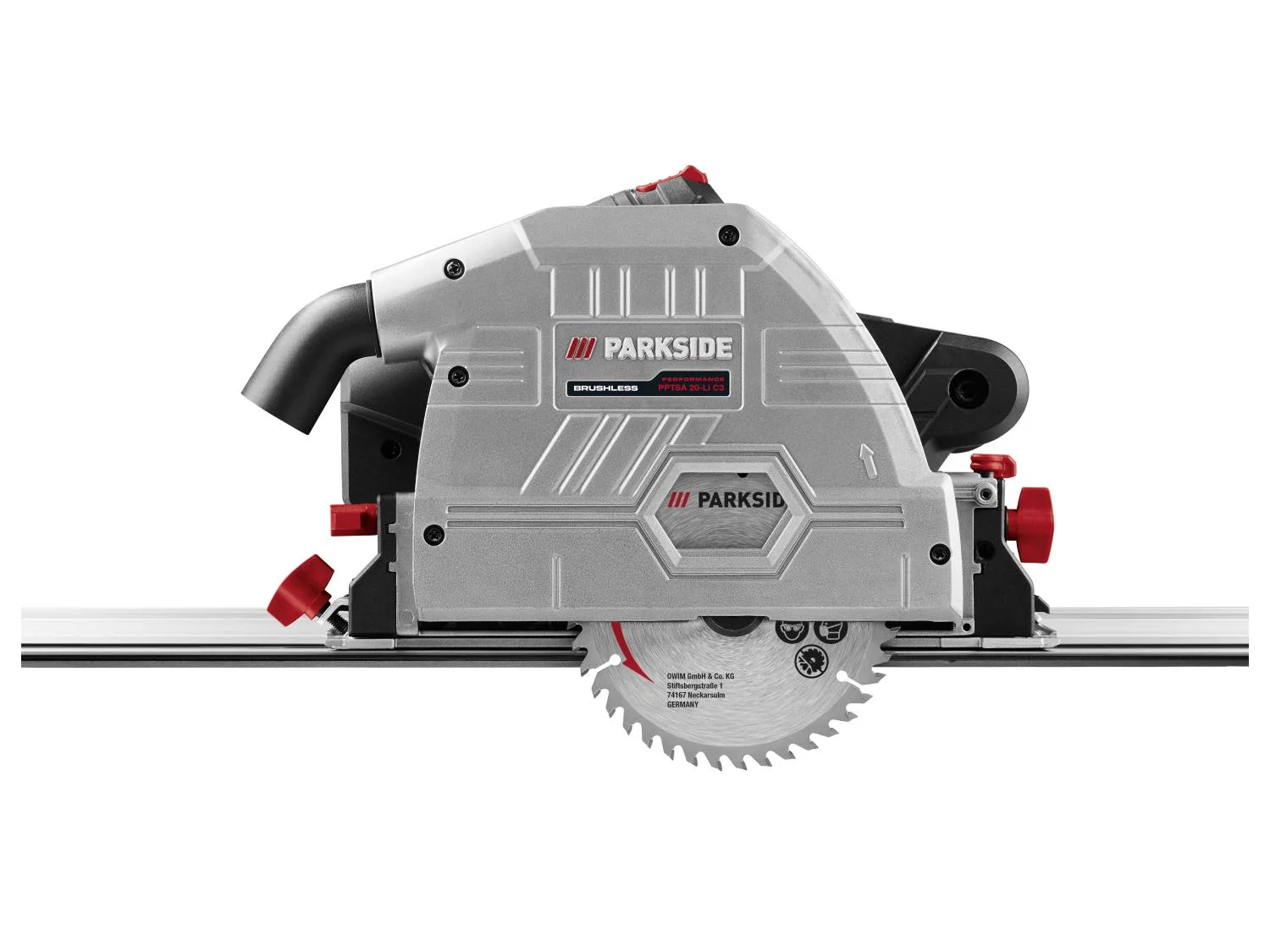 PARKSIDE PERFORMANCE® PPTSA 20-Li C3 Akkus merülő körfűrész (Akkumulátor és töltő nélkül)