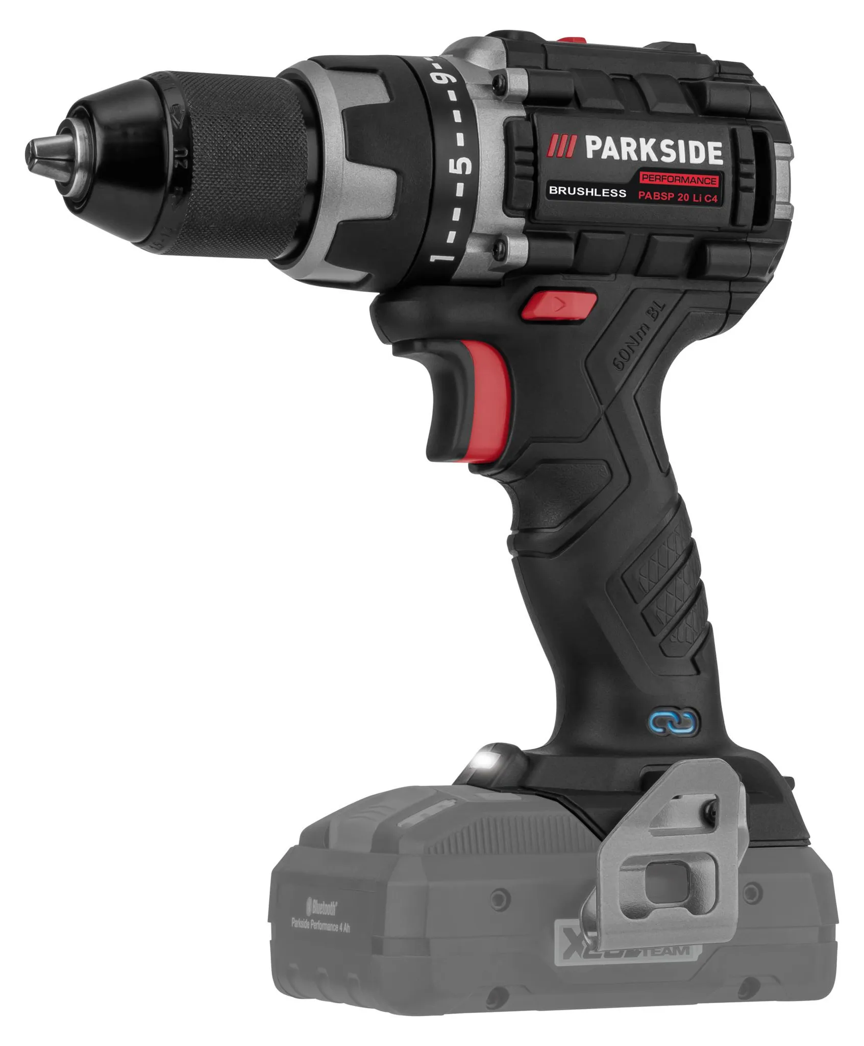 PARKSIDE PERFORMANCE® PABSP 20-Li C4 akkus fúró, csavarbehajtó, Brushless 60Nm X20V (akku és töltő nélkül)