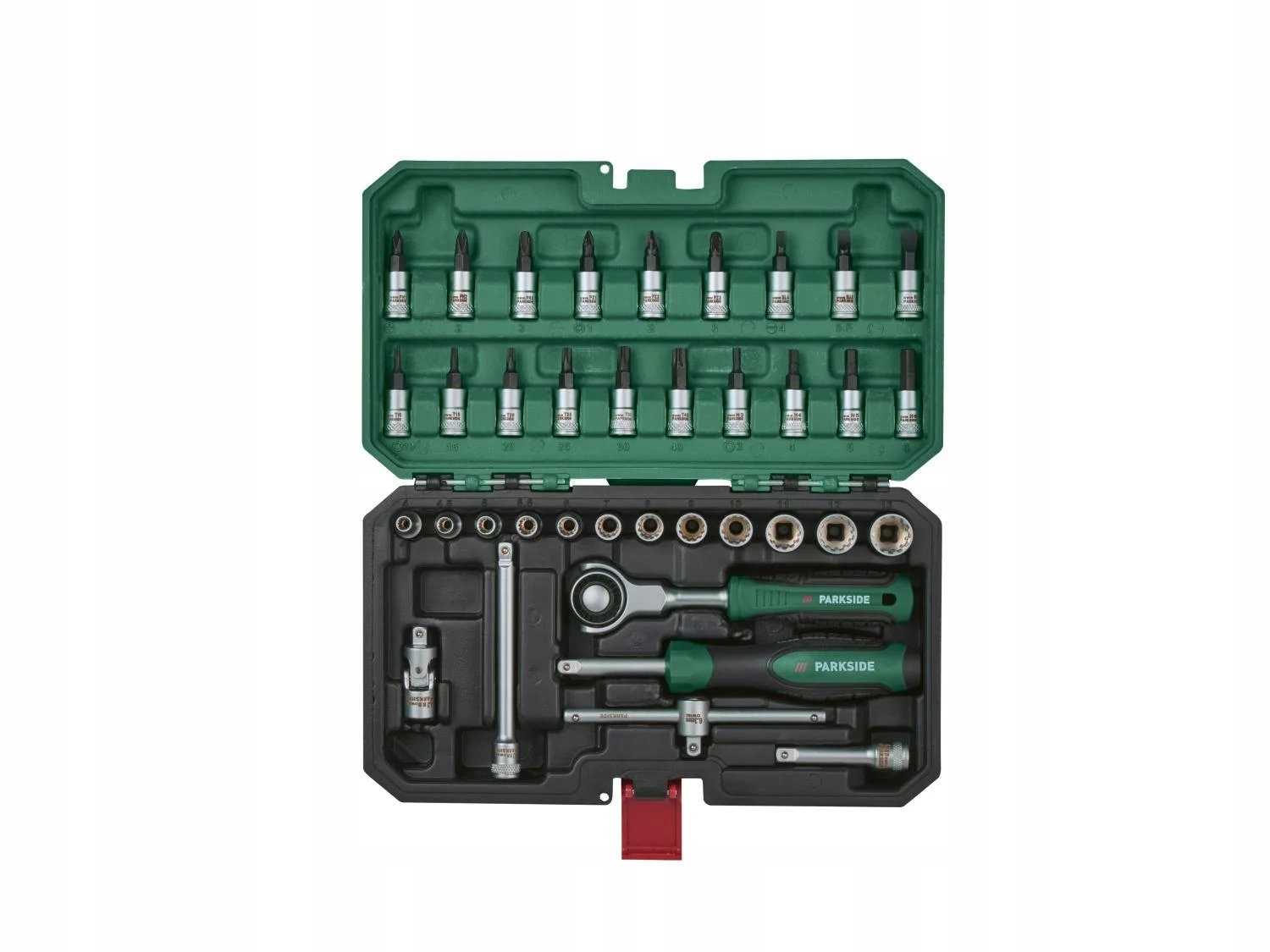 PARKSIDE® Racsnis dugókulcs készlet forgatható fejjel – 37 részes (1/4")