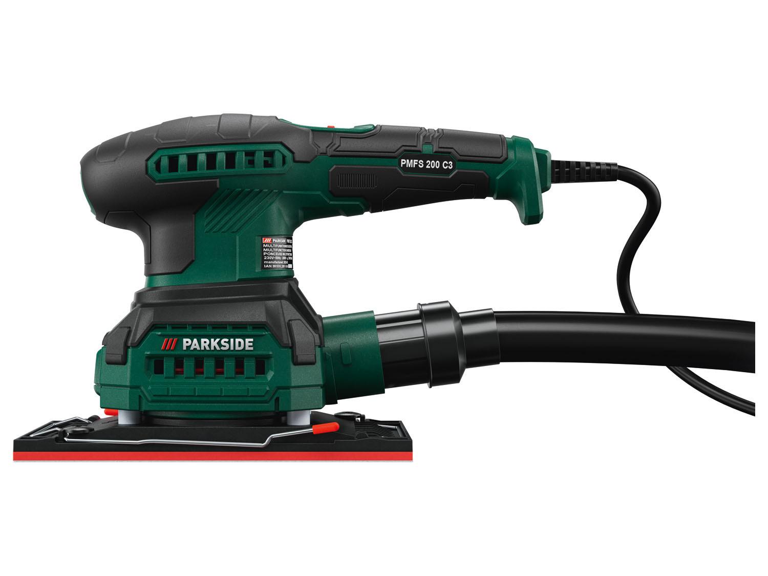 Parkside PMFS 200 C3 3 az 1-ben multifunkciós csiszoló – háromszög, excenter és oszcilláló