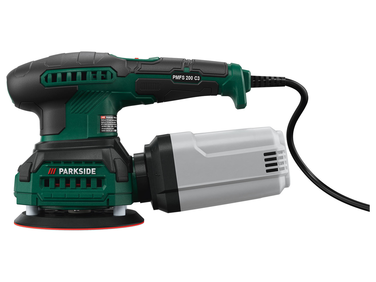 Parkside PMFS 200 C3 3 az 1-ben multifunkciós csiszoló – háromszög, excenter és oszcilláló