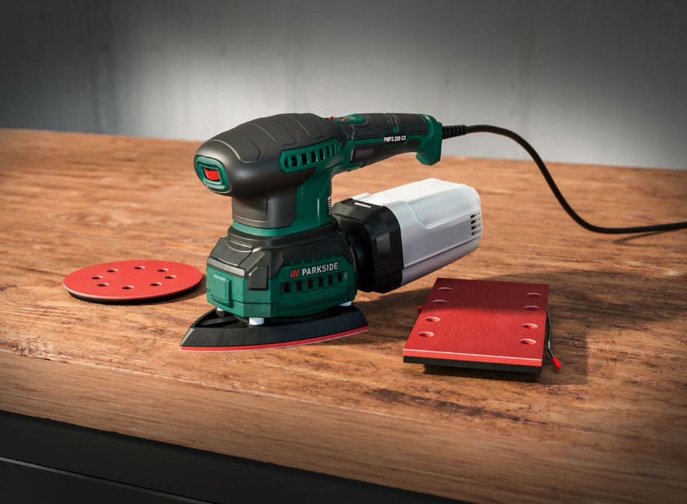 Parkside PMFS 200 C3 3 az 1-ben multifunkciós csiszoló – háromszög, excenter és oszcilláló