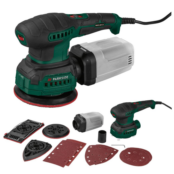 Parkside PMFS 200 C3 3 az 1-ben multifunkciós csiszoló – háromszög, excenter és oszcilláló