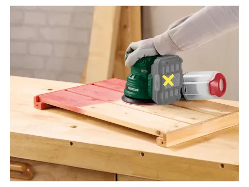 PARKSIDE® PAEXSG 20-Li B1 CIR SOLO Akkus excenter csiszoló, fix fordulatszámú csiszológép levehető portartállyal, koffer nélkül, X20V / 125 mm (akku és töltő nélkül)