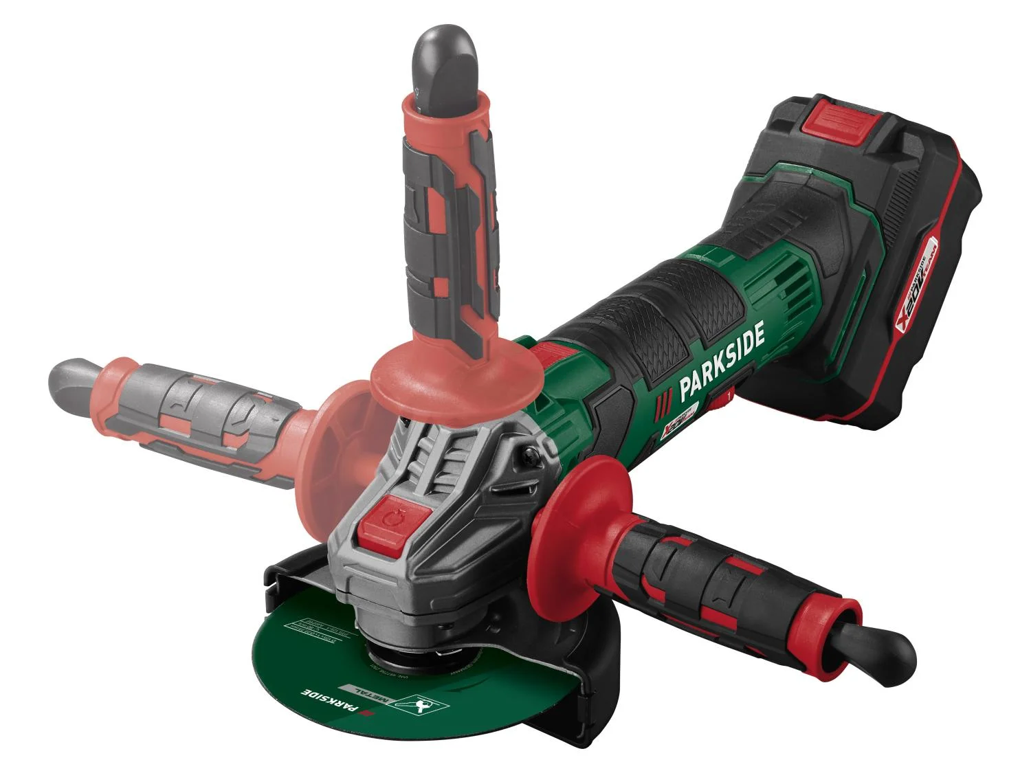 PARKSIDE® PWSA 20-Li D4 - Akkus sarokcsiszoló  - 20 V / 4 Ah - akkumulátorral és töltővel