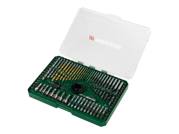 PARKSIDE® 100 részes bit-, fúró-, dugókulcs- és lyukfűrész készlet