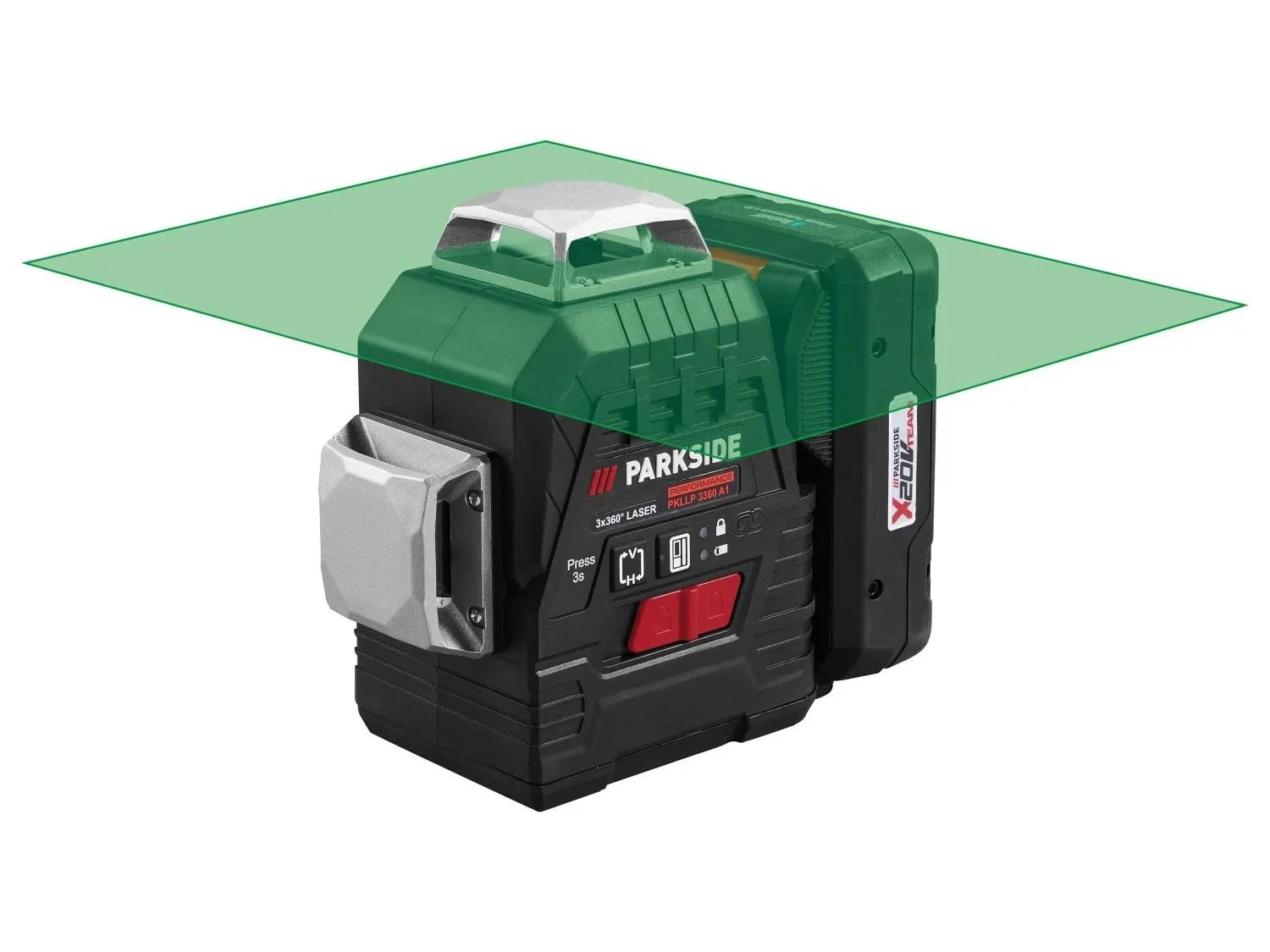 PARKSIDE PERFORMANCE® PKLLP 3360 A1 20 V / 4 Ah - Akkumulátoros keresztlézer – (akkumulátorral és töltővel)