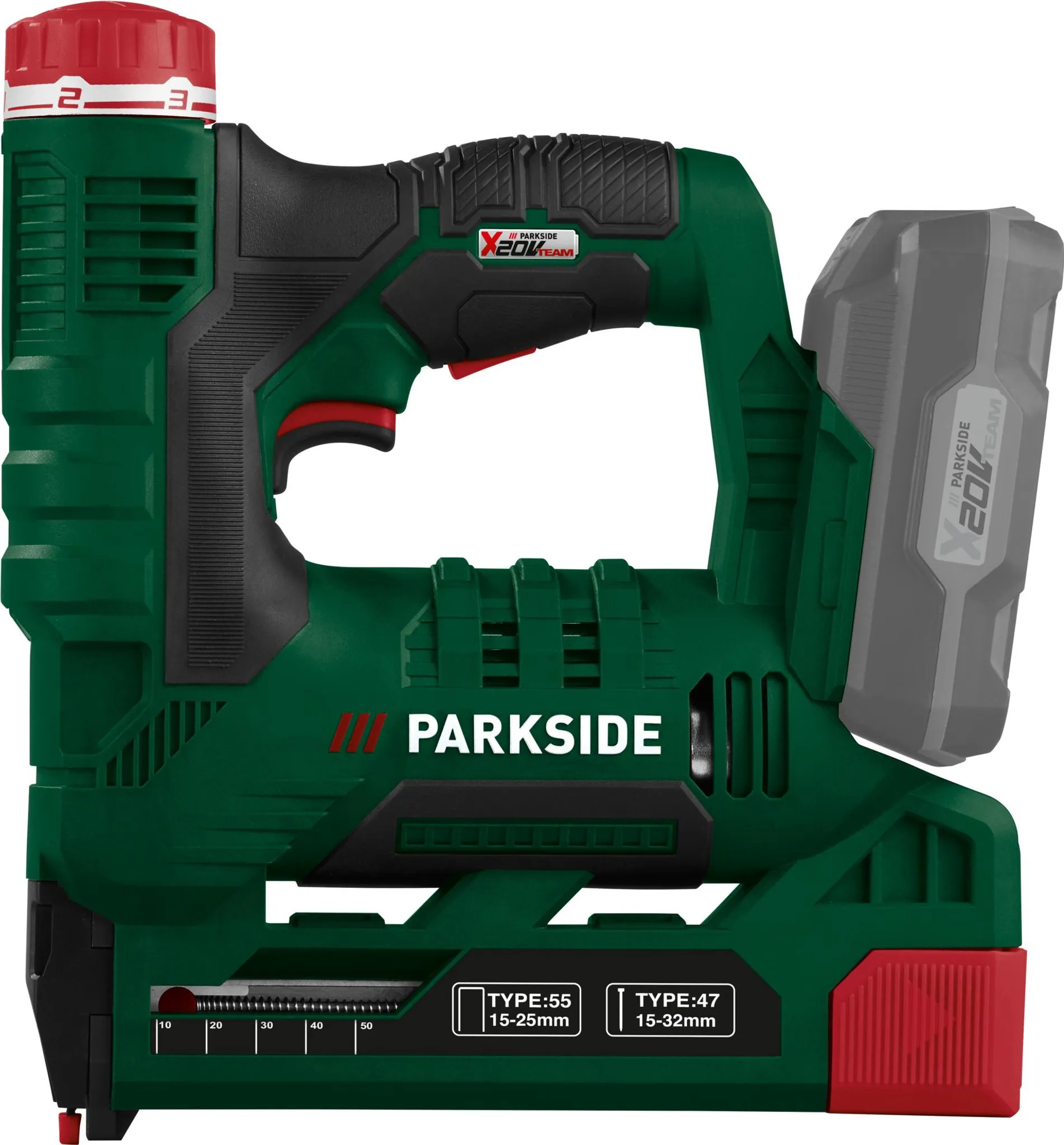 PARKSIDE® PAT 20-Li A1 Akkus tűzőgép – 20 V - (Akkumulátor és töltő nélkül)