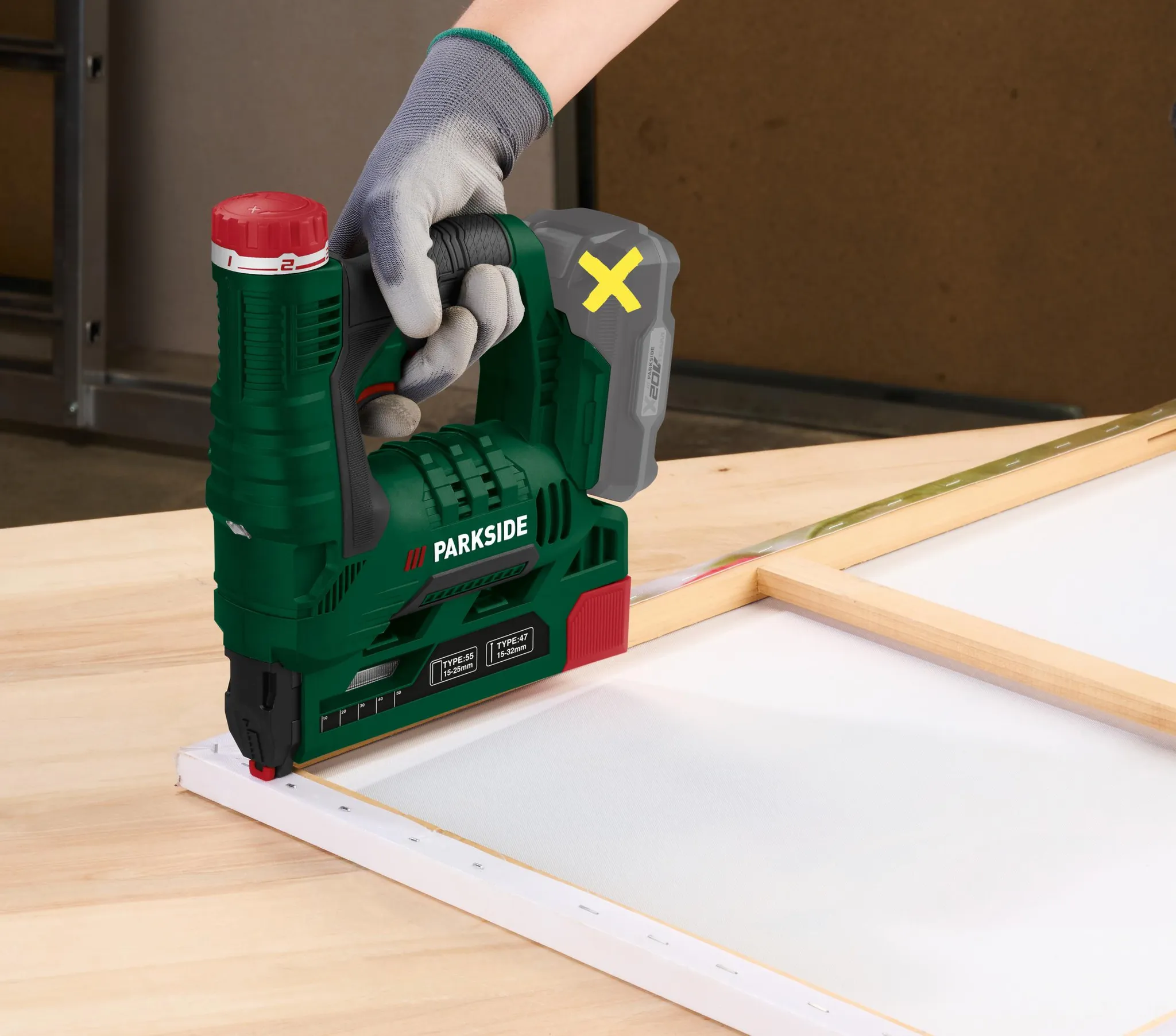 PARKSIDE® PAT 20-Li A1 Akkus tűzőgép – 20 V - (Akkumulátor és töltő nélkül)